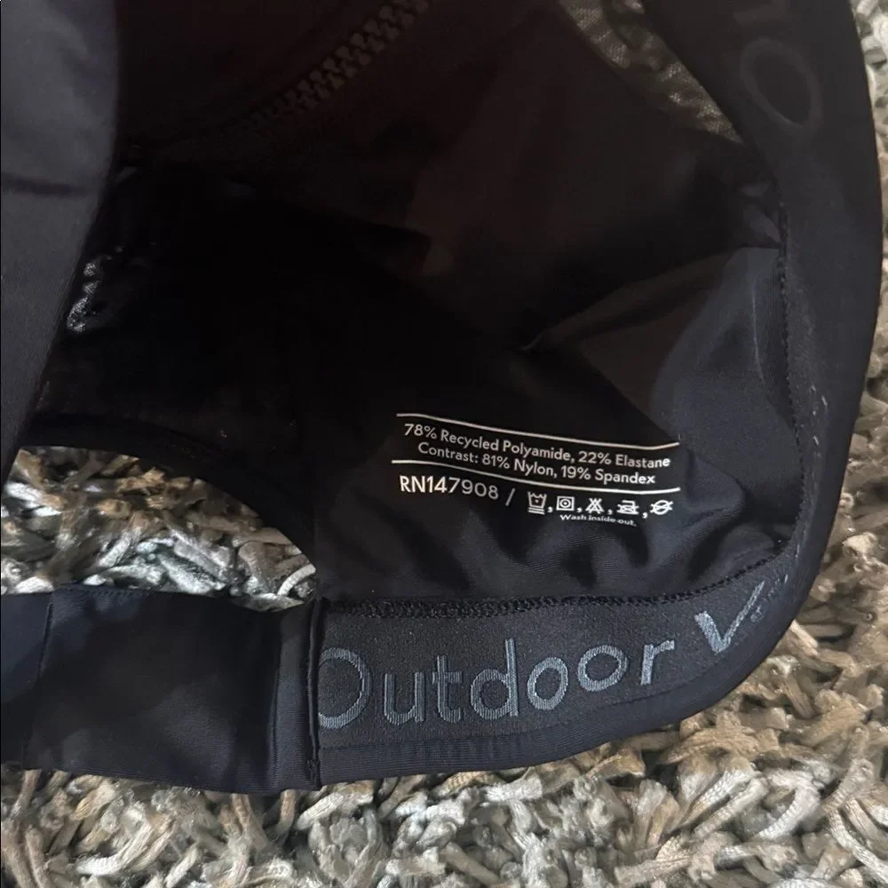 Outdoor Voices STW Zip Front Bra Black S